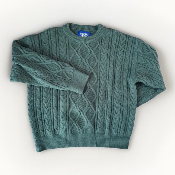 Aelfric Eden Sweaters - Aelfric Eden Cable Knit Pullover Womens Size Small Fisherman's Sweater Blue